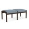 Lesro Lenox Wood 2 Seat Bench Wood Frame, Mocha, RS Rain Song Upholstery LW2001 - alternate 3